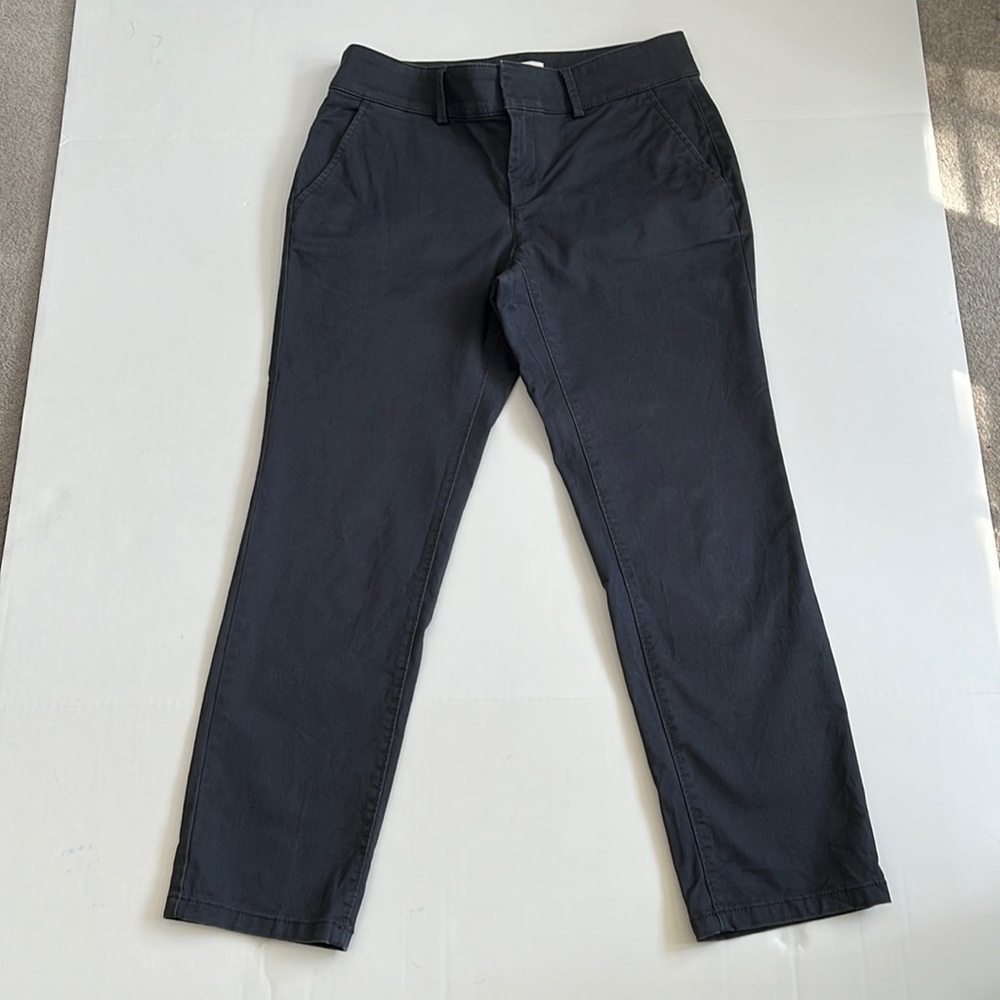 Loft 6P grey cotton ankle length pants